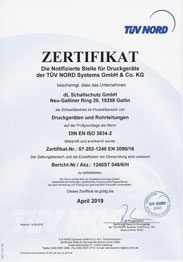 Zertifikat DIN EN ISO 3834-2