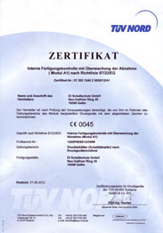 Zertifikat DGR - Modul A